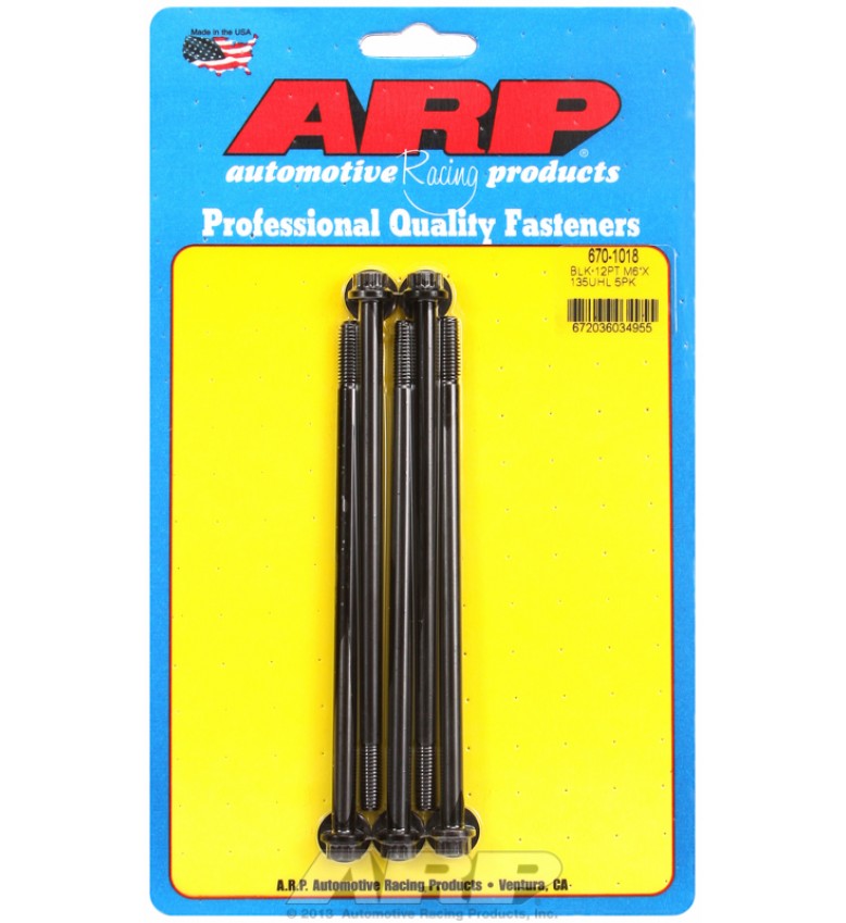 ARP Hardware - M6 x 1.00 x 135 12pt black oxide bolts