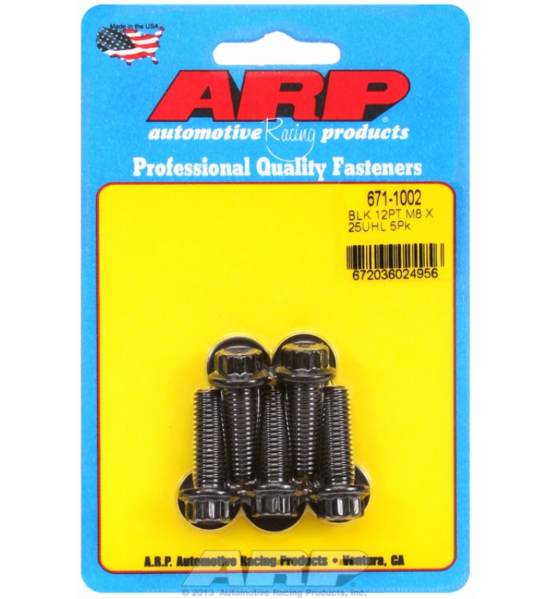 ARP Hardware - M8 x 1.25 x 25 12pt black oxide bolts