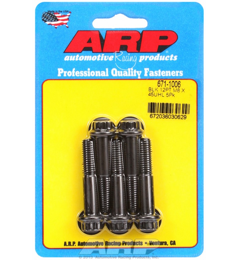 ARP Hardware - M8 x 1.25 x 45 12pt black oxide bolts