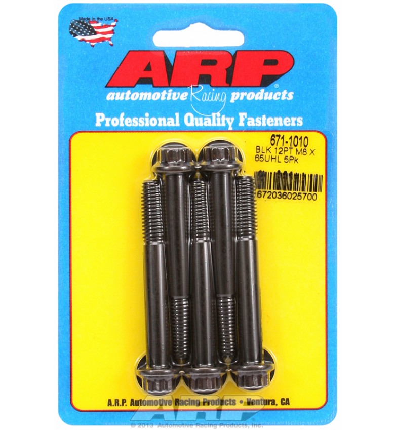 ARP Hardware - M8 x 1.25 x 65 12pt black oxide bolts