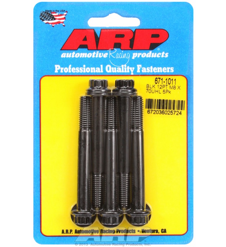 ARP Hardware - M8 x 1.25 x 70 12pt black oxide bolts