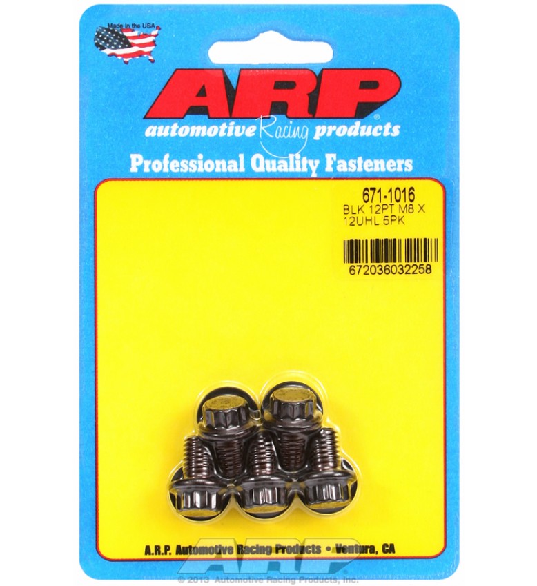 ARP Hardware - M8 x 1.25 x 12  12pt black oxide bolts