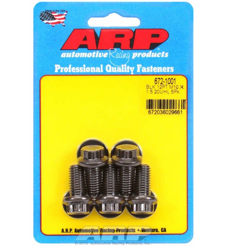 ARP Hardware - M10 x 1.50 x 20 12pt black oxide bolts