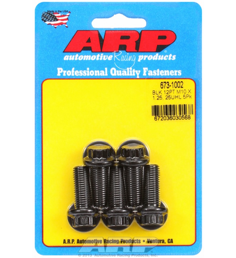 ARP Hardware - M10 x 1.25 x 25 12pt black oxide bolts