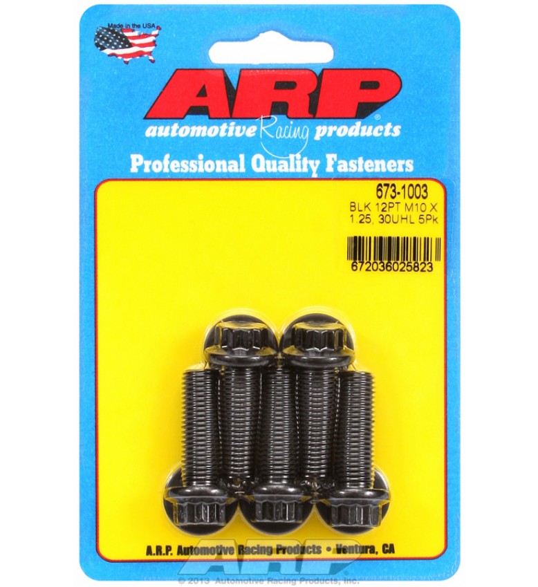 ARP Hardware - M10 x 1.25 x 30 12pt black oxide bolts