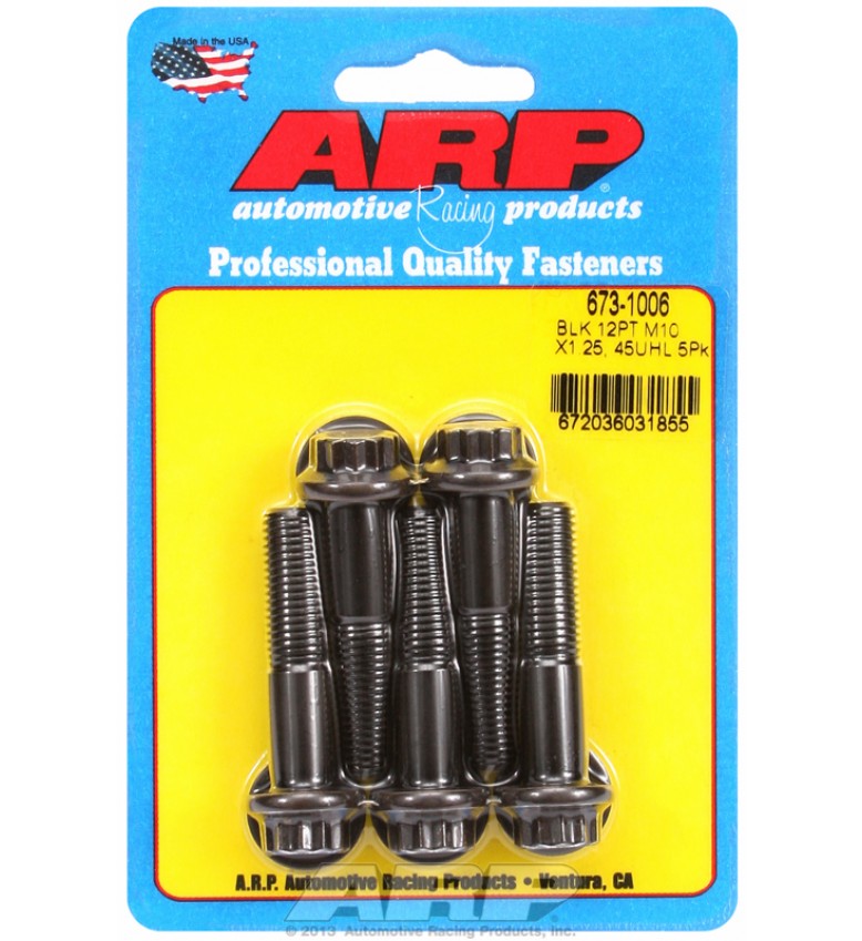 ARP Hardware - M10 x 1.25 x 45 12pt black oxide bolts