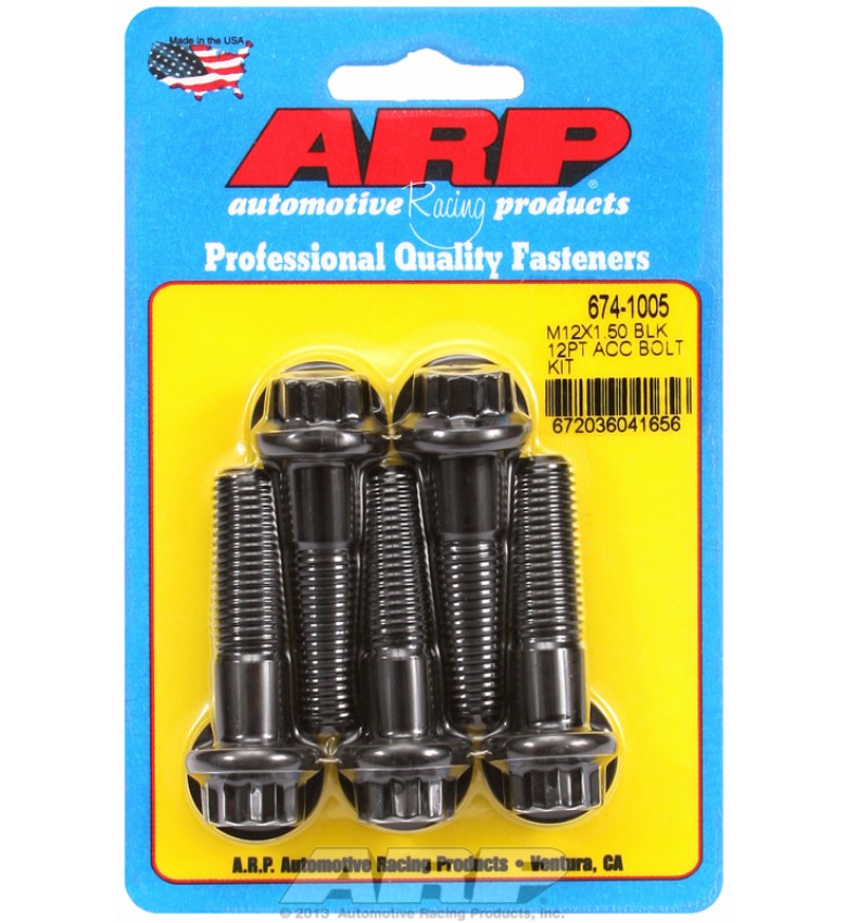 ARP Hardware - M12 x 1.50 x 45 12pt black oxide bolts
