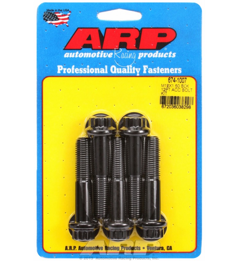 ARP Hardware - M12 x 1.50 x 60 12pt black oxide bolts