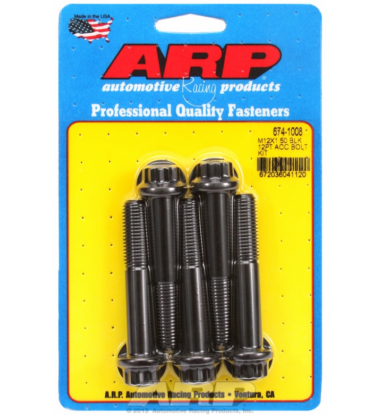 ARP Hardware - M12 x 1.50 x 70 12pt black oxide bolts
