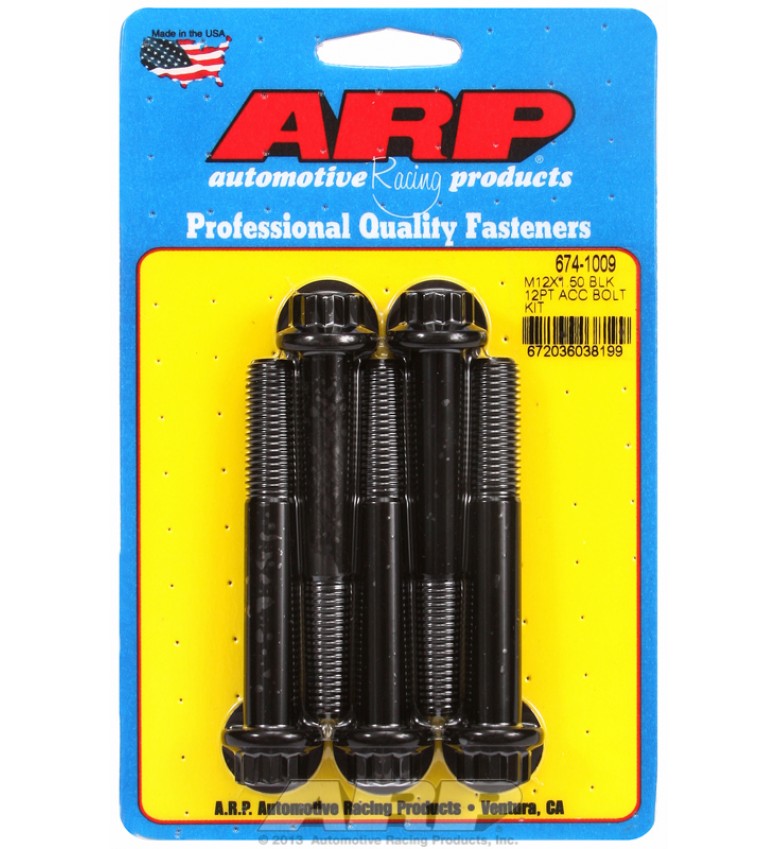 ARP Hardware - M12 x 1.50 x 80 12pt black oxide bolts