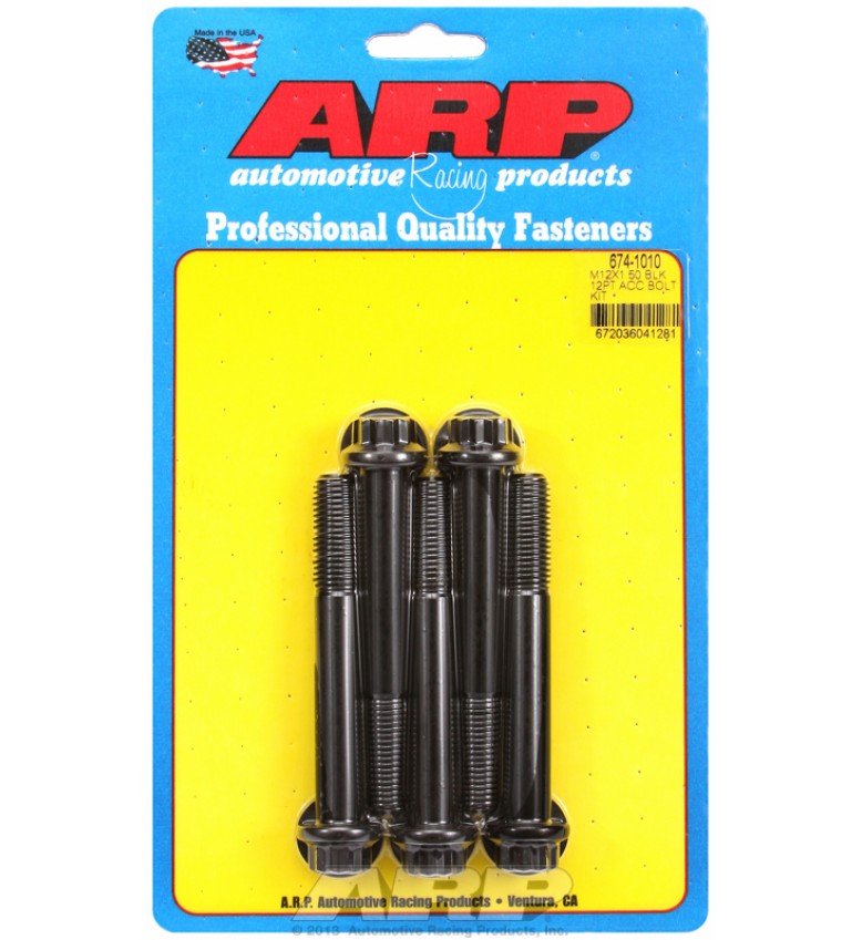 ARP Hardware - M12 x 1.50 x 90 12pt black oxide bolts