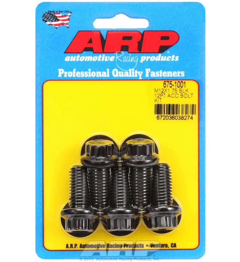 ARP Hardware - M12 X 1.75 X 25 12pt black oxide bolts