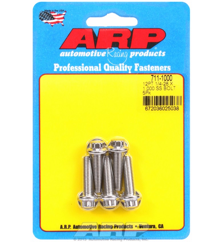 ARP Hardware - 1/4-28 x 1.000 12pt SS bolts