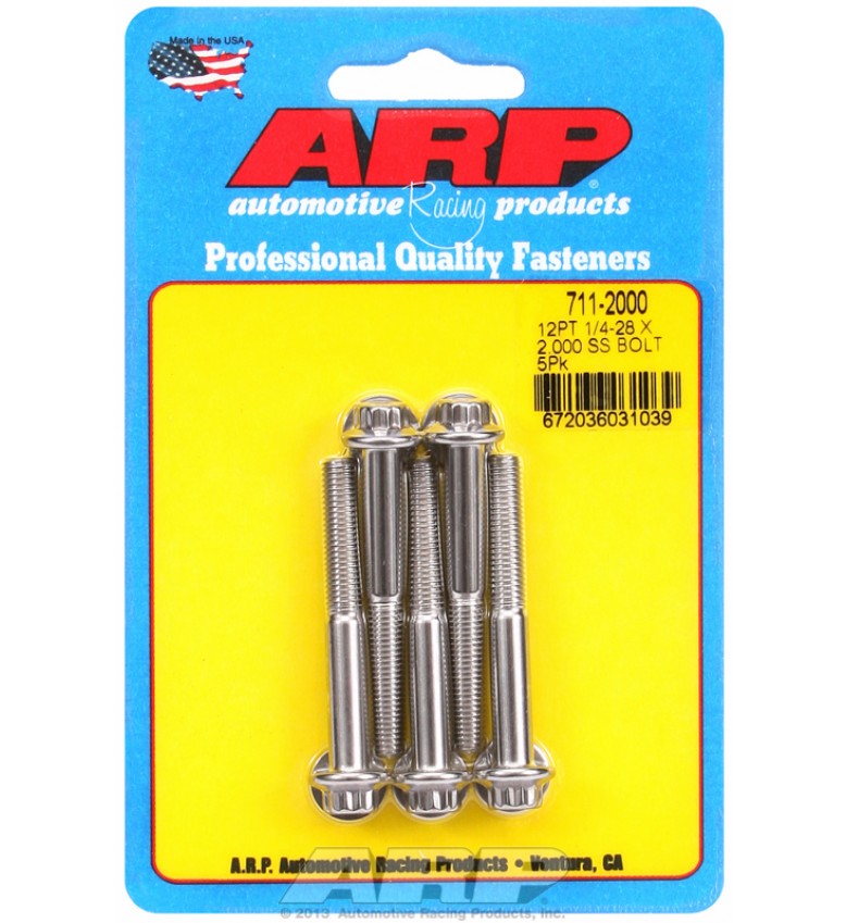 ARP Hardware - 1/4-28 x 2.000 12pt SS bolts