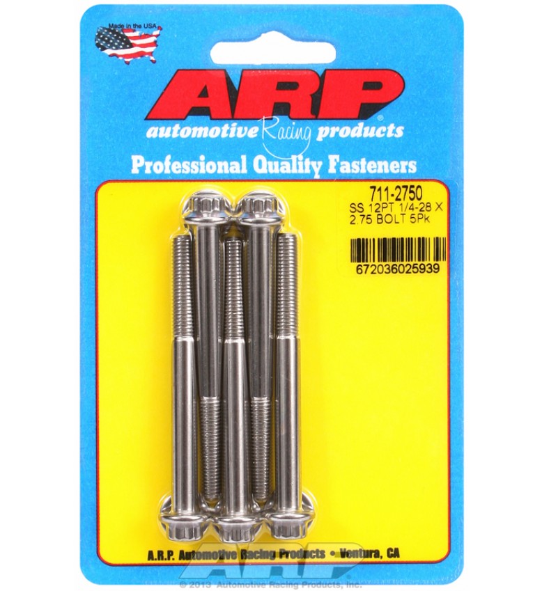 ARP Hardware - 1/4-28 x 2.750 12pt SS bolts