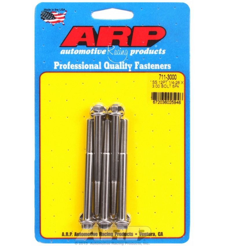 ARP Hardware - 1/4-28 x 3.000 12pt SS bolts