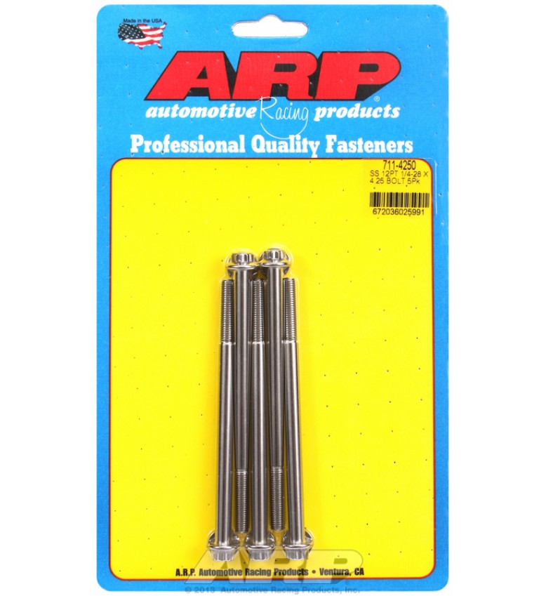 ARP Hardware - 1/4-28 x 4.250 12pt SS bolts