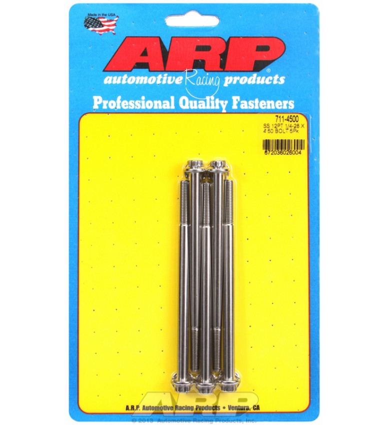 ARP Hardware - 1/4-28 x 4.500 12pt SS bolts