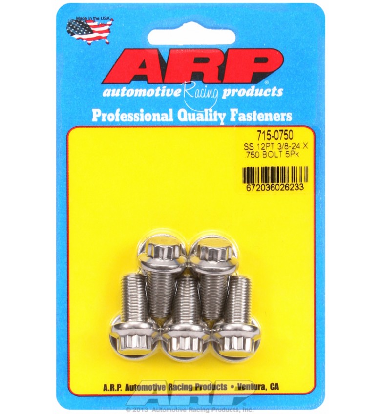 ARP Hardware - 3/8-24 x .750 12pt 7/16 wrenching SS bolts