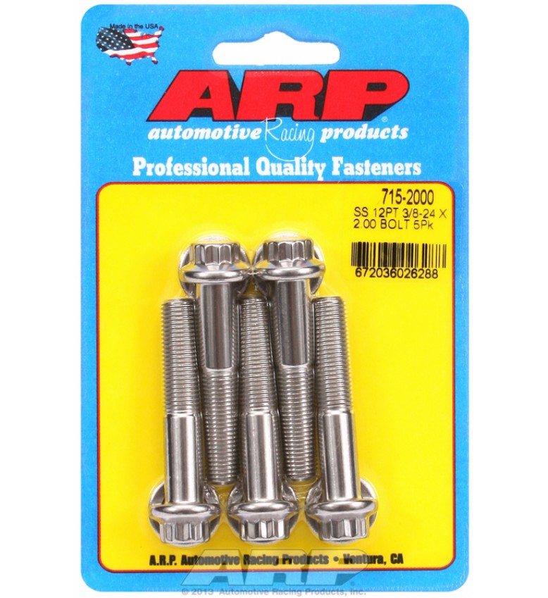 ARP Hardware - 3/8-24 x 2.000 12pt 7/16 wrenching SS bolts