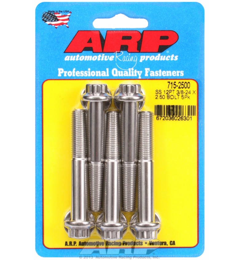 ARP Hardware - 3/8-24 x 2.500 12pt 7/16 wrenching SS bolts