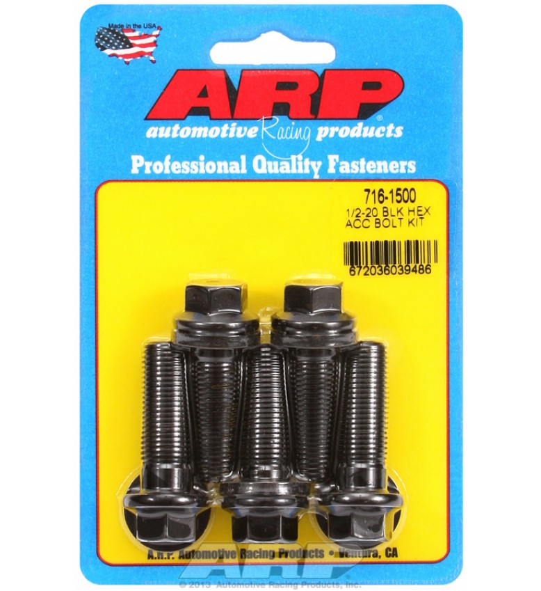 ARP Hardware - 1/2-20 x 1.500 hex black oxide bolts