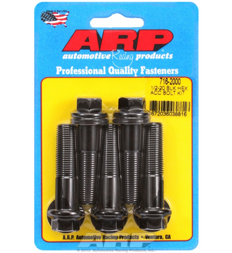ARP Hardware - 1/2-20 x 2.000 hex black oxide bolts