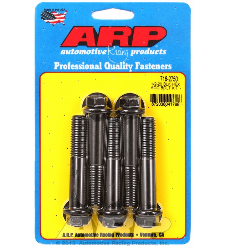 ARP Hardware - 1/2-20 x 2.750 hex black oxide bolts