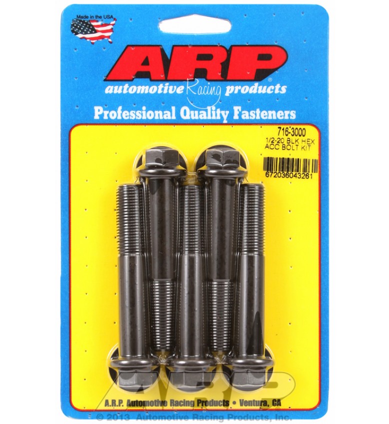 ARP Hardware - 1/2-20 x 3.000 hex black oxide bolts