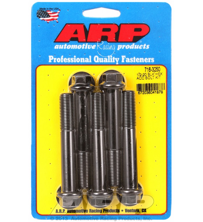 ARP Hardware - 1/2-20 x 3.250 hex black oxide bolts