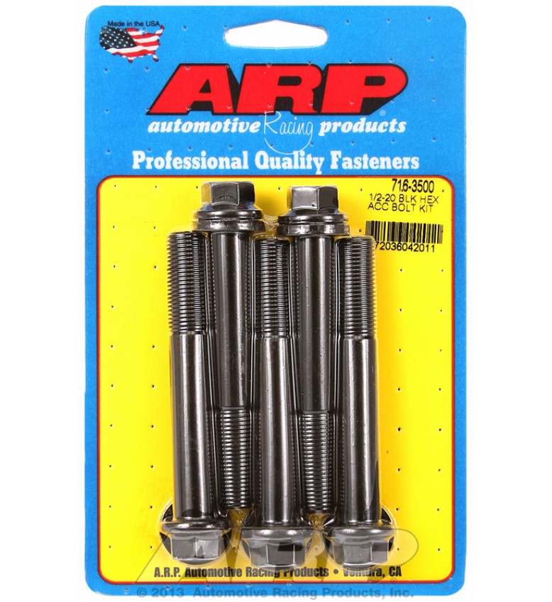 ARP Hardware - 1/2-20 x 3.500 hex black oxide bolts