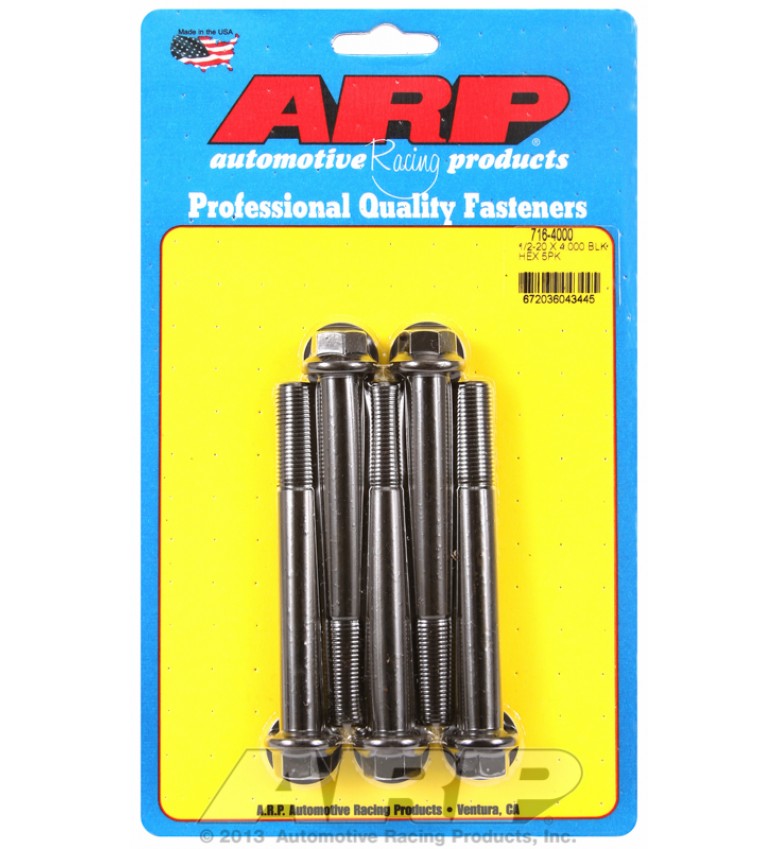 ARP Hardware - 1/2-20 x 4.000 hex black oxide bolts