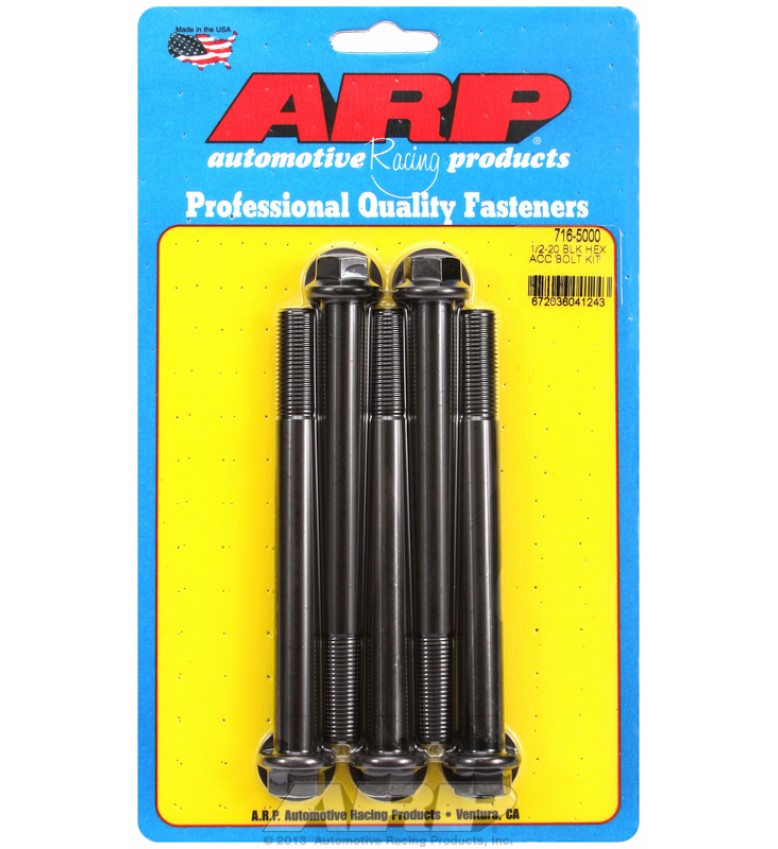 ARP Hardware - 1/2-20 x 5.000 hex black oxide bolts