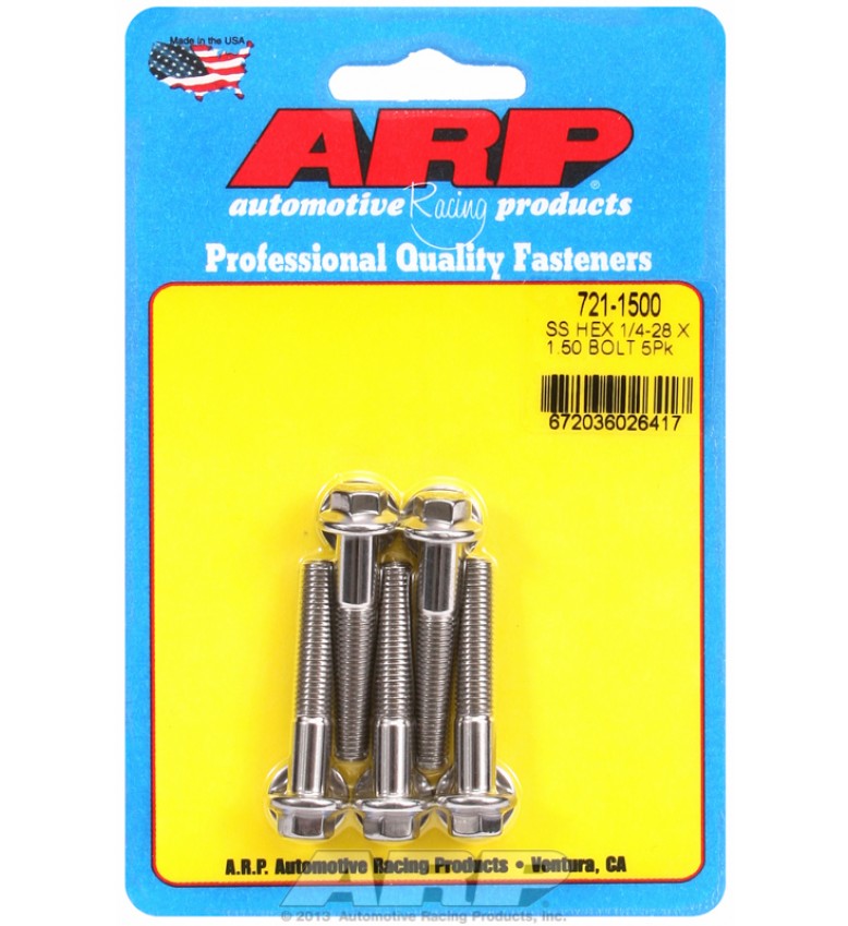 ARP Hardware - 1/4-28 x 1.500 hex SS bolts