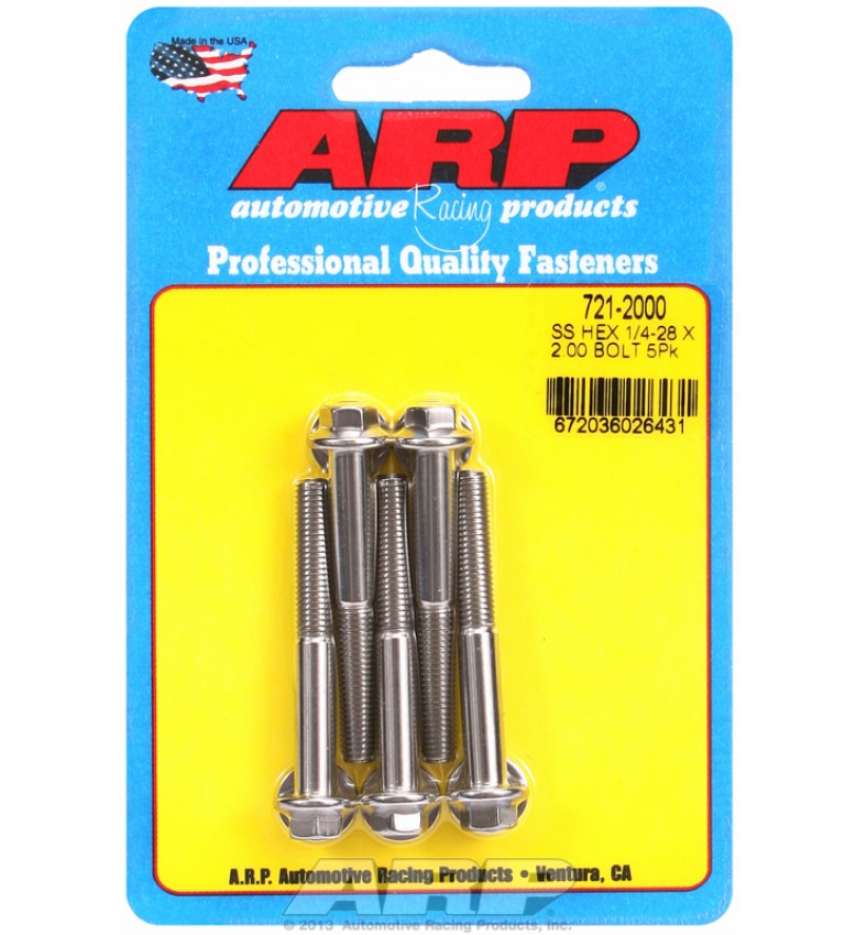 ARP Hardware - 1/4-28 x 2.000 hex SS bolts