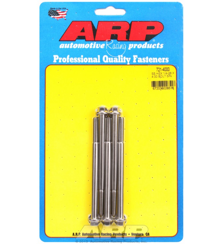 ARP Hardware - 1/4-28 x 4.000 hex SS bolts