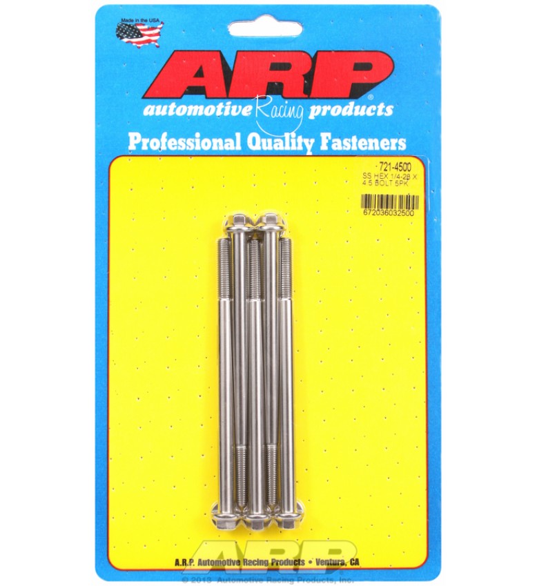 ARP Hardware - 1/4-28 x 4.500 hex SS bolts