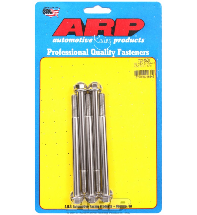 ARP Hardware - 5/16-24 x 4.500 hex SS bolts