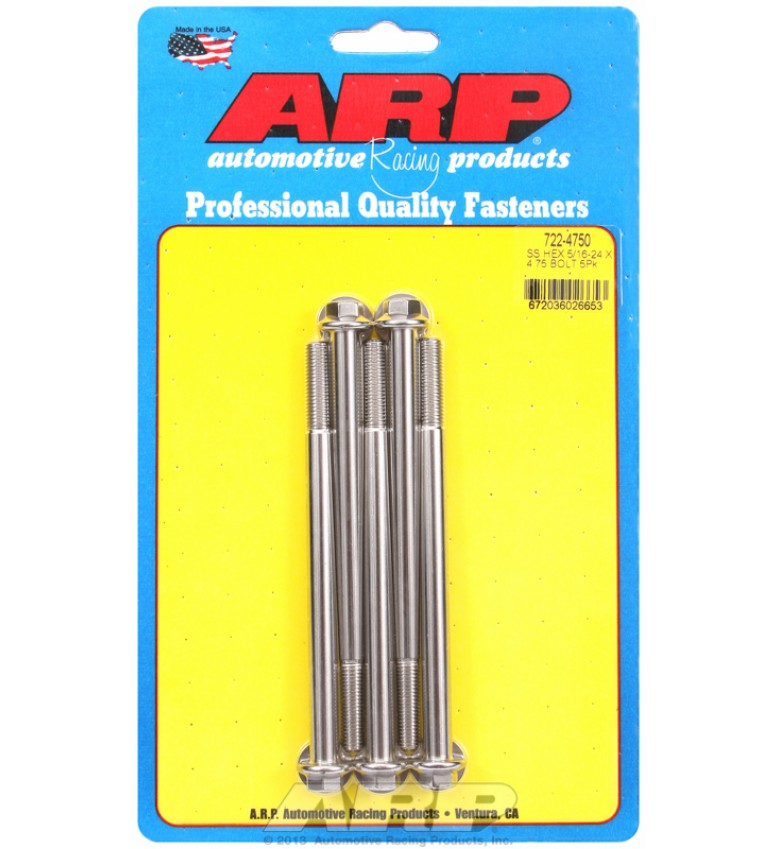 ARP Hardware - 5/16-24 x 4.750 hex SS bolts