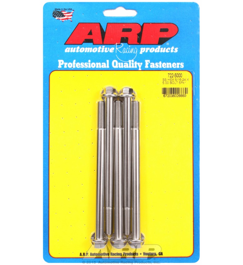 ARP Hardware - 5/16-24 x 5.000 hex SS bolts