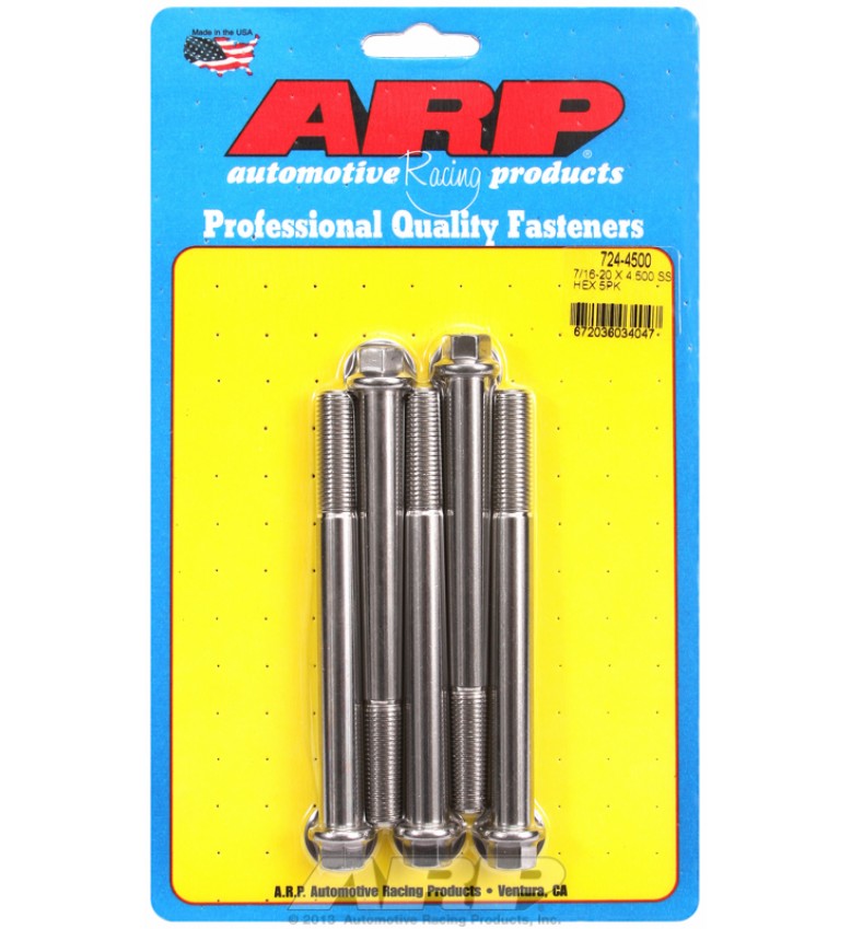 ARP Hardware - 7/16-20 x 4.500 hex SS bolts
