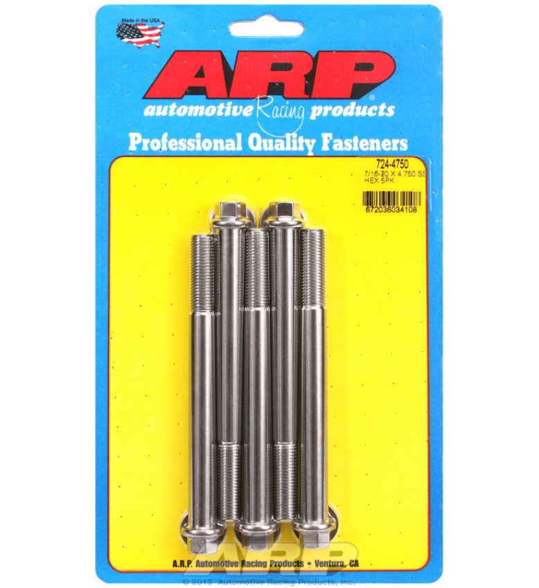 ARP Hardware - 7/16-20 x 4.750 hex SS bolts