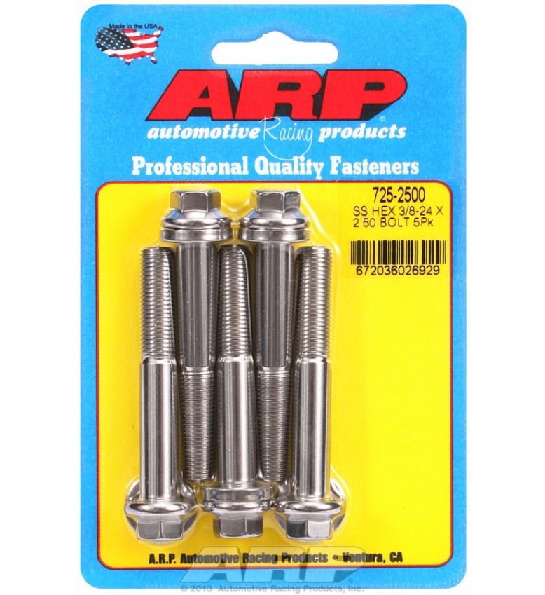 ARP Hardware - 3/8-24 x 2.500 hex 7/16 wrenching SS bolts