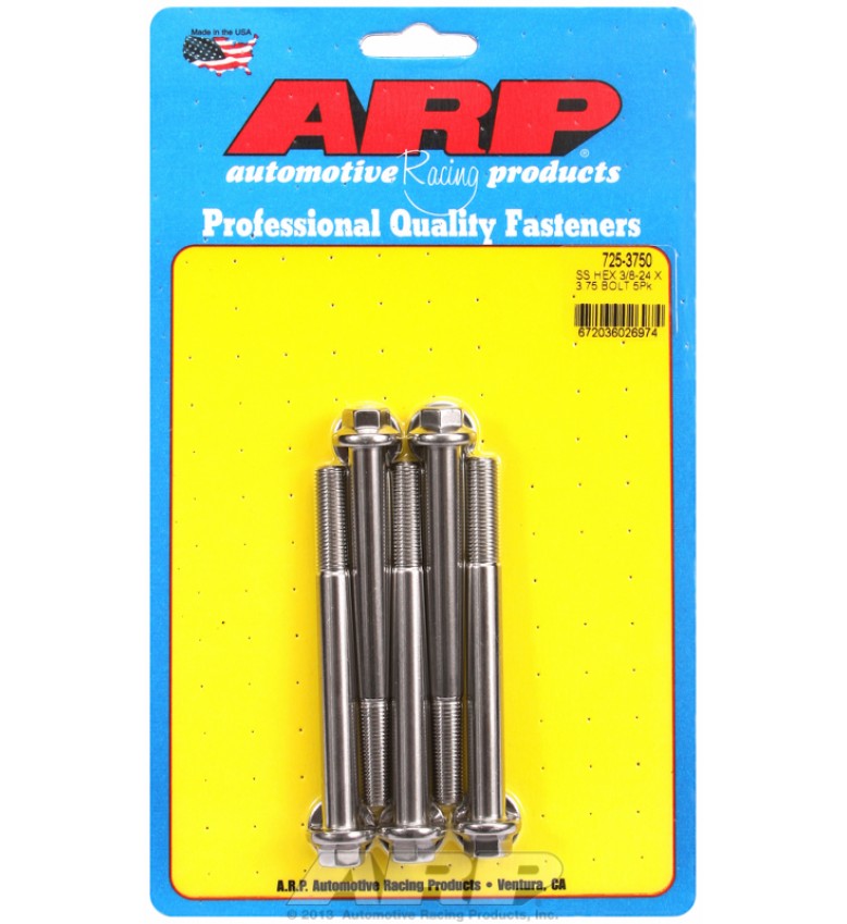 ARP Hardware - 3/8-24 x 3.750 hex 7/16 wrenching SS bolts