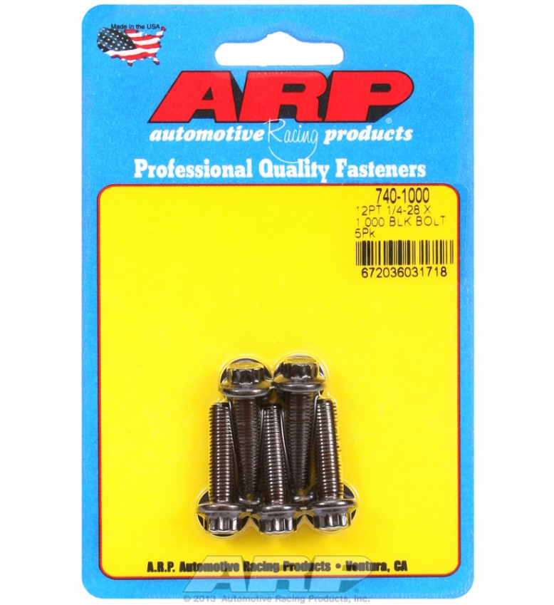 ARP Hardware - 1/4-28 x 1.000 12pt black oxide bolts