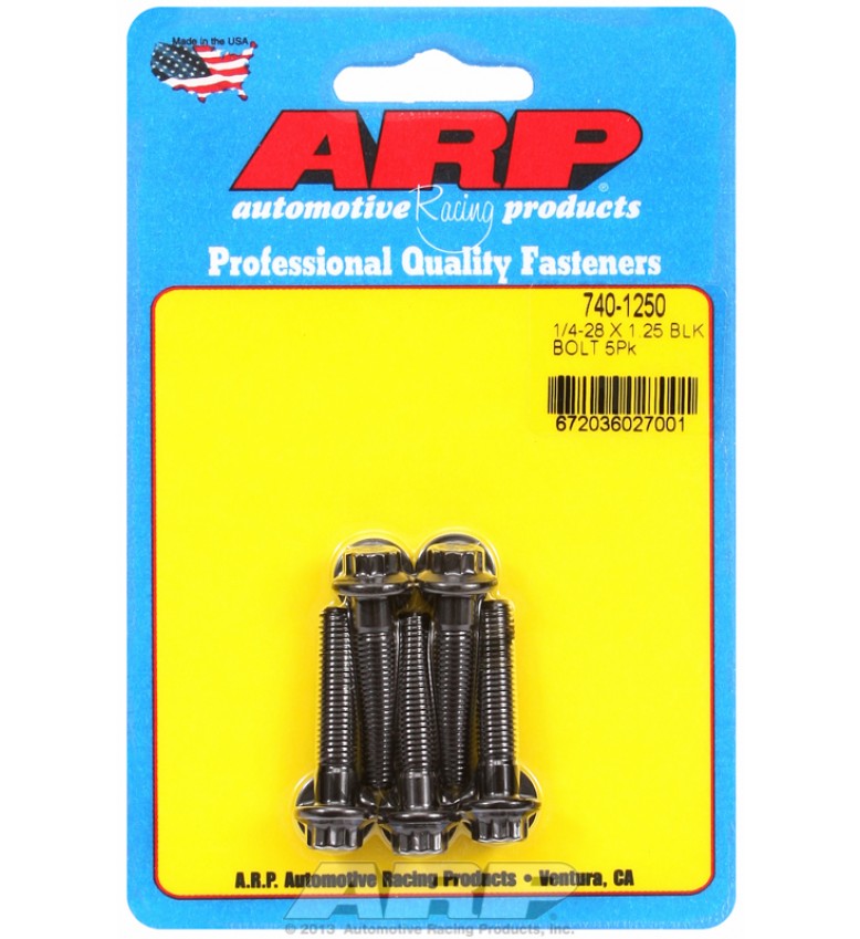 ARP Hardware - 1/4-28 x 1.250 12pt black oxide bolts