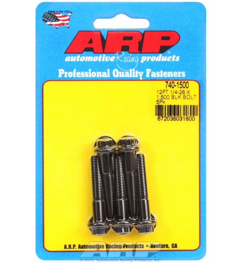 ARP Hardware - 1/4-28 x 1.500 12pt black oxide bolts