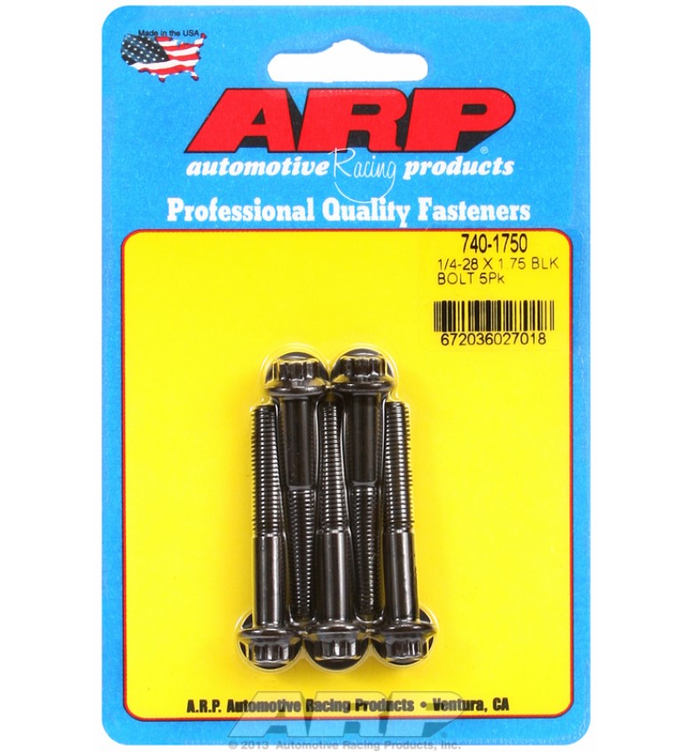 ARP Hardware - 1/4-28 x 1.750 12pt black oxide bolts