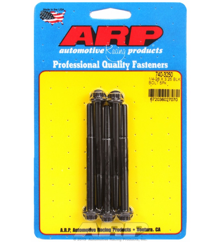 ARP Hardware - 1/4-28 x 3.250 12pt black oxide bolts