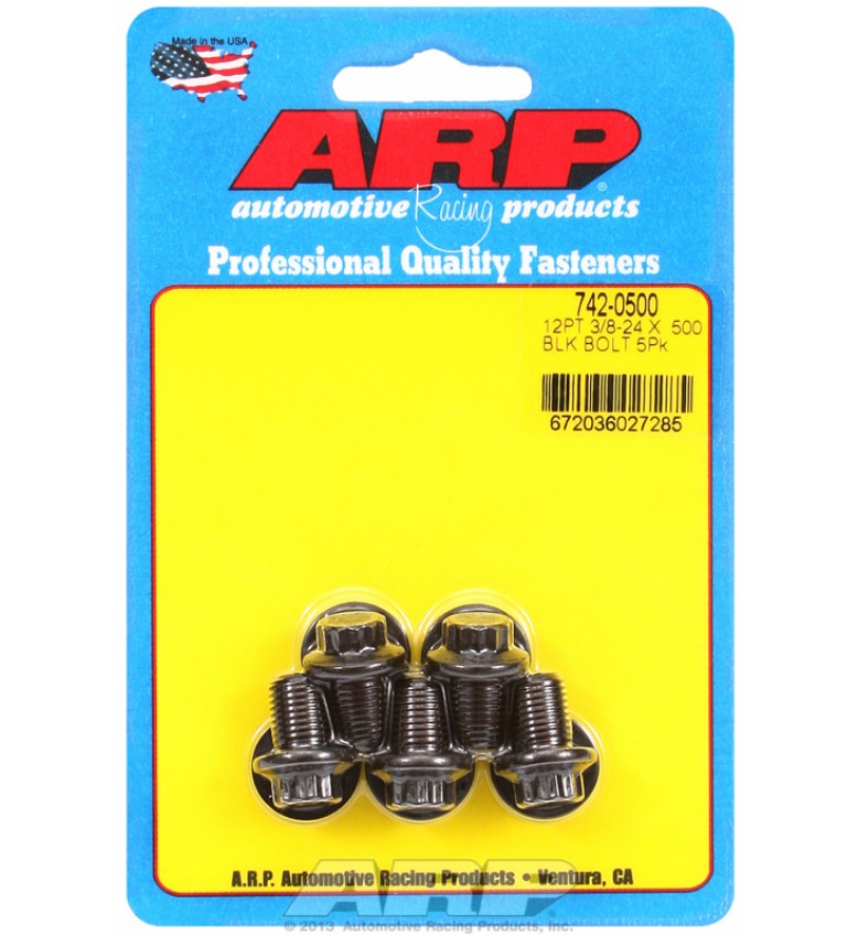 ARP Hardware - 3/8-24 x .500 12pt black oxide bolts